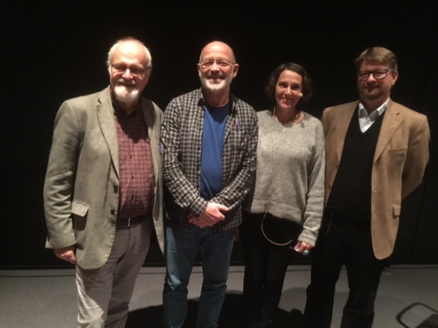 F.v. Jan Inge Sørbø, Erling Sørli, Grethe Fatima Syéd og Jørn Øyrehagen Sunde.  Foto: Birger Bolstad.